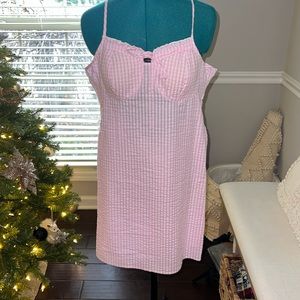 Pink & White Plaid Dress